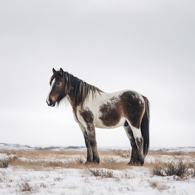 winter horse stock image