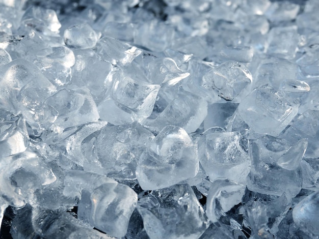 Winter ice cubes texture background