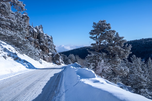 사진 bolu kartaltepe 산, 터키의 겨울