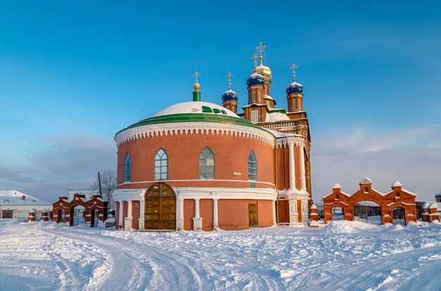 Зимний пейзаж в районе России