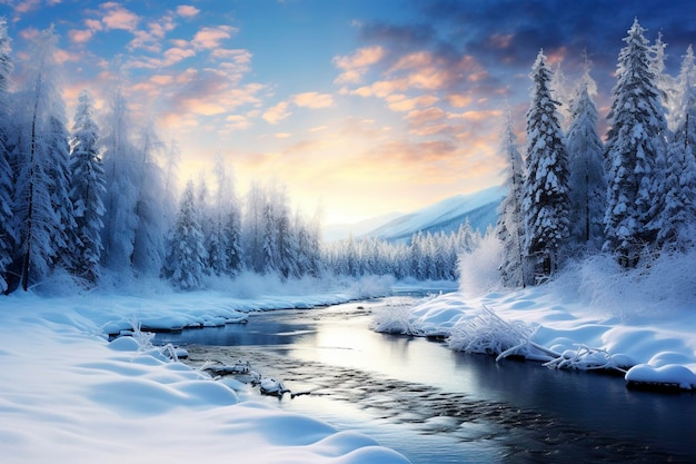 winter landscape background