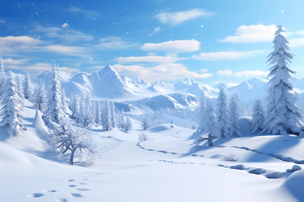 冬の風景の背景