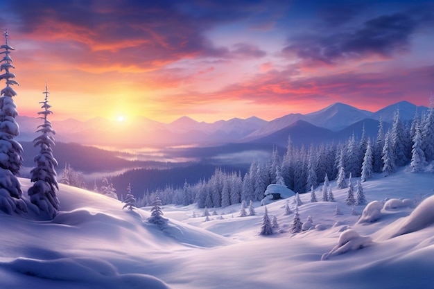 winter landscape background