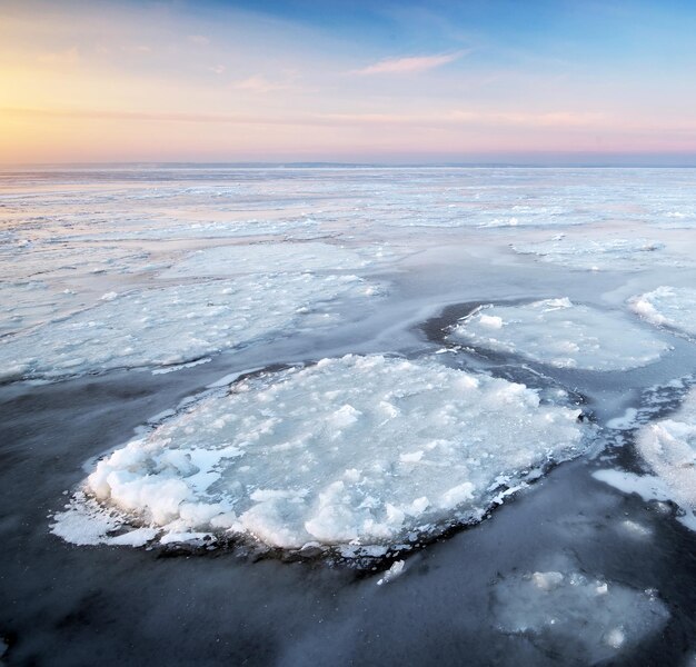 Winter landscape Composition of nature