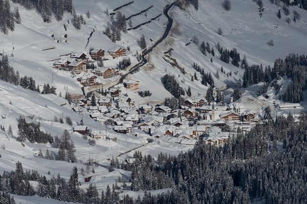 Winter landscape in the Dolomites