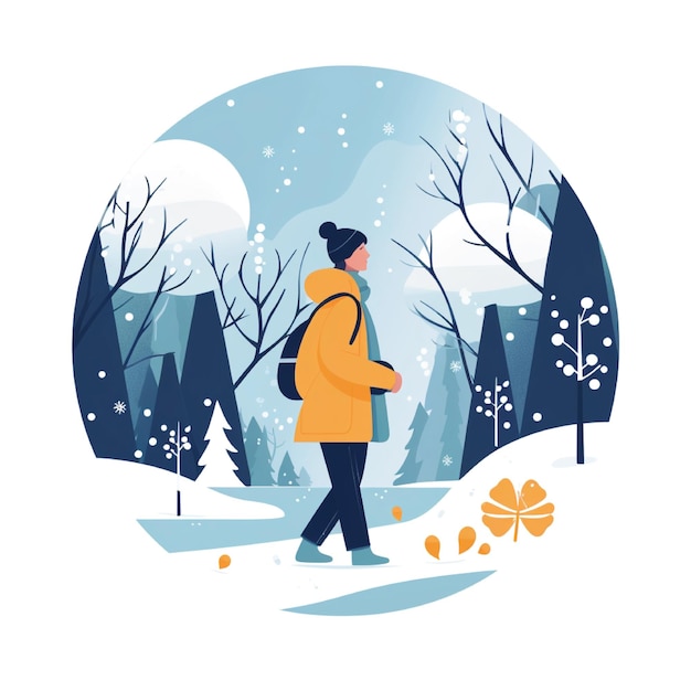 winter landscape illustration