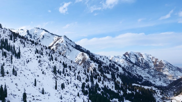 Winter landscape in the mountains