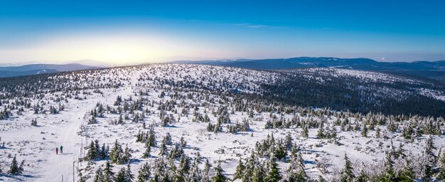 Photo winter landscape panorama