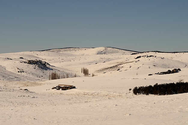 Winter landscape in the Sierra de Baza Natural Park. 