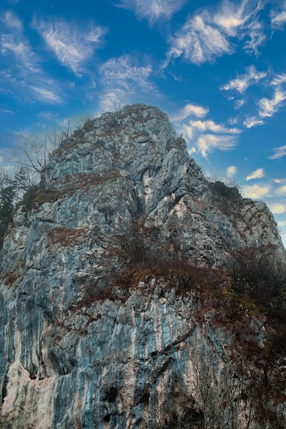 Winter landscape with Romanian mountains