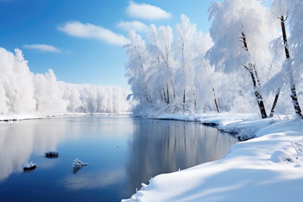 Winter Landscape With Snow