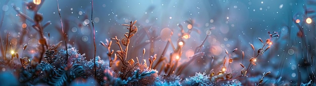 A winter landscape with trees covered in snow