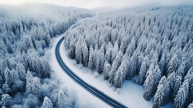 winter landscape with trees and snow