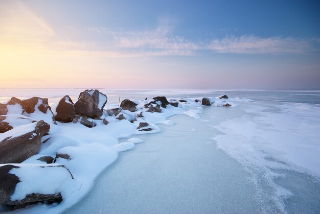 Foto paesaggio invernale