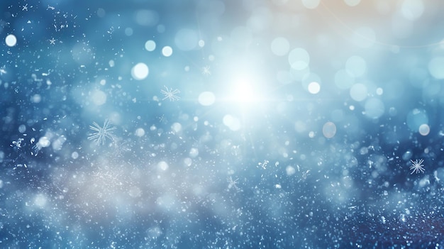 Winter light background with sparkle