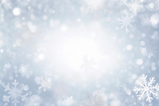 写真 雪花の冬の明るい青い背景 抽象的な妖精の壁紙 美しいパターン 大雪の効果 アートイラスト モックアップコピースペース クリスマスの雪が降る 画像はaiによって生成されます