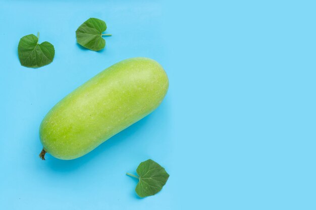 Winter melon on blue background