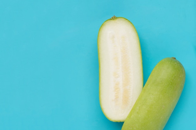 Winter melon on blue