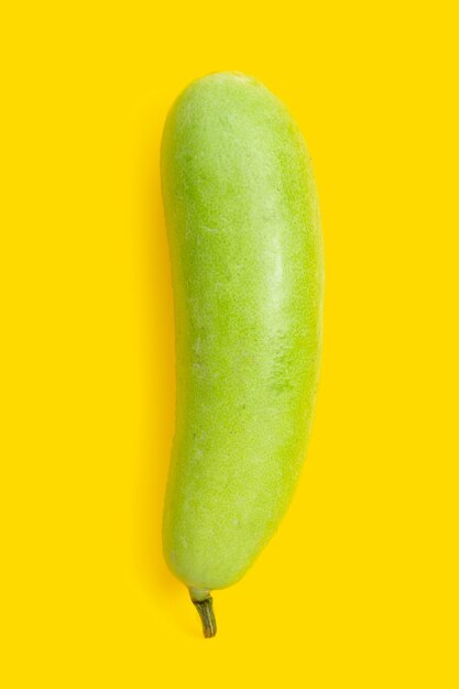 Winter melon on yellow background.