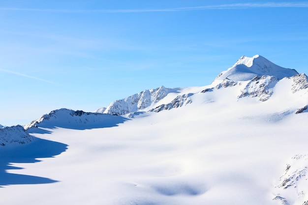 Photo winter mountain landscape alps in solden austria ski resort