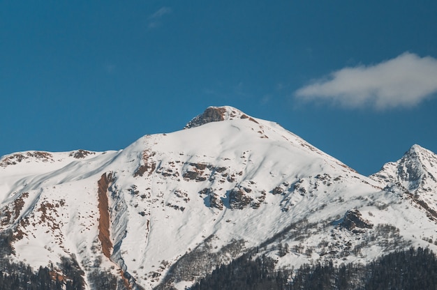 Krasnaya Polyana의 겨울 산