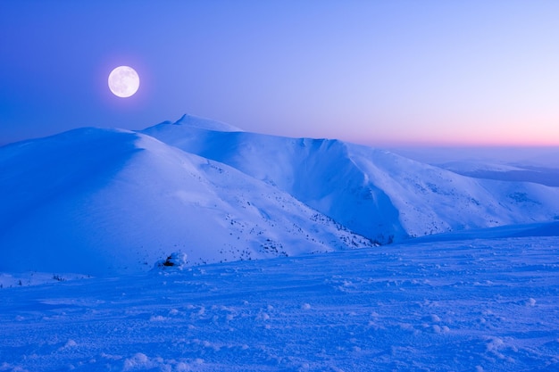 Winter mountains landscape High quality photo