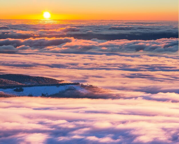 산의 겨울