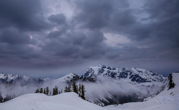 Winter mountains