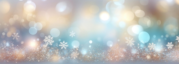 冬の新年またはクリスマスの抽象的な背景で,明るい背景にスノーフラークの輝きとボケ