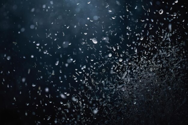 写真 冬の夜 雪が降る