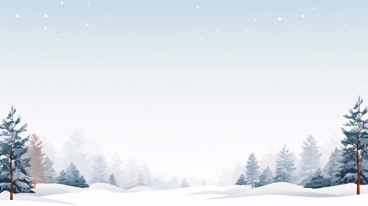 Photo winter outdoor natural scenery cartoon illustration background