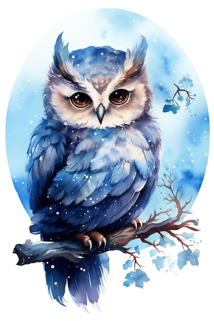 Winter Owl Cute Graphic Illustration