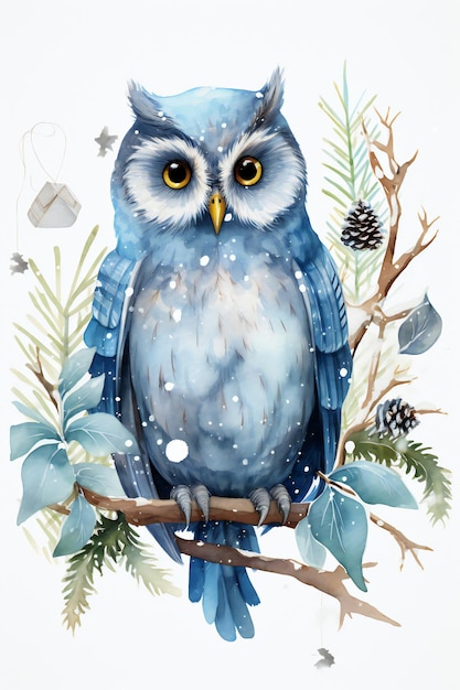 Winter Owl Cute Graphic Illustration