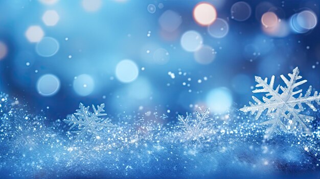 Winter pattern with snowflakes on blue background snow beautiful winter background picture