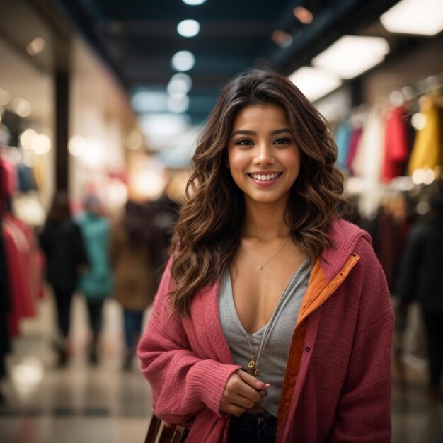 Photo winter portrait of a beautiful young woman