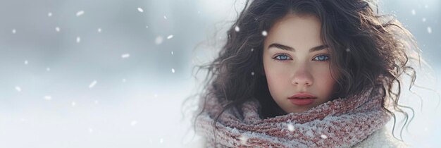 Winter portrait of a girl