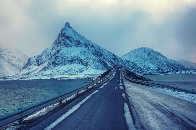 Winter road in Norway