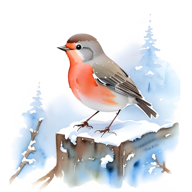 Photo winter robin clipart