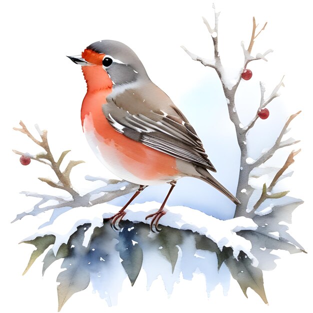 Photo winter robin clipart