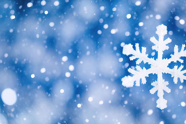 Winter's Crown Jewels A Macro of a Sparkling Snowflake Generative AIxA