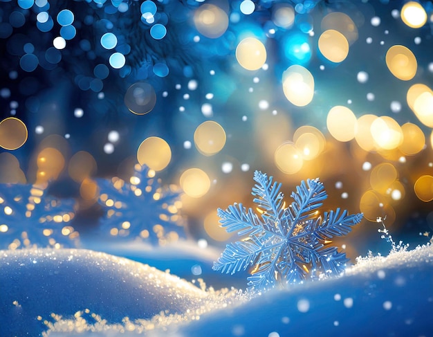 Winter's Enchantment Snowflakes Radiant Bokeh
