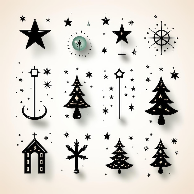 Photo winter's whimsical snowflake doodles a vector image celebrating love