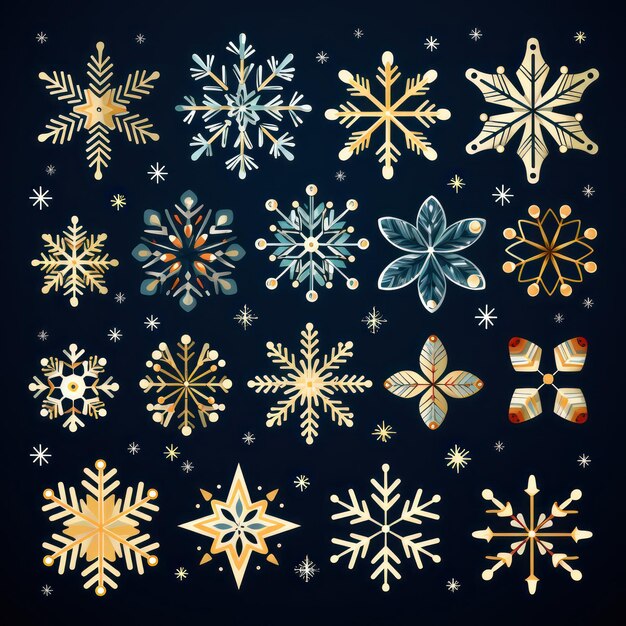 Winter's Whimsical Snowflake Doodles A Vector Image Celebrating Love