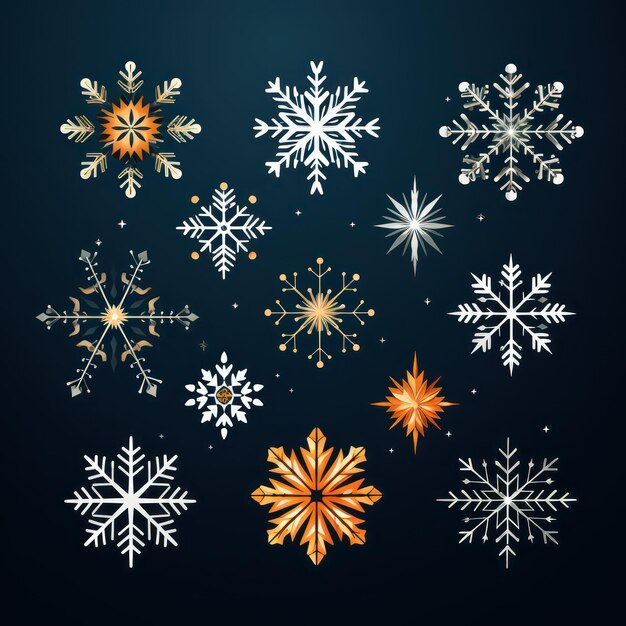 Winter's Whimsical Snowflake Doodles A Vector Image Celebrating Love