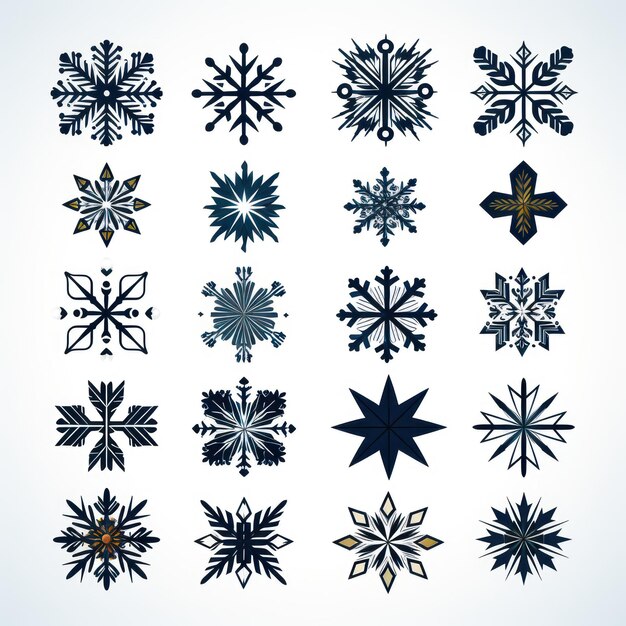 Photo winter's whimsical snowflake doodles a vector image celebrating love