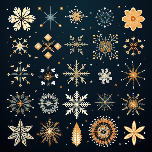 Winter's Whimsical Snowflake Doodles A Vector Image Celebrating Love