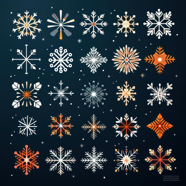 Winter's Whimsical Snowflake Doodles A Vector Image Celebrating Love