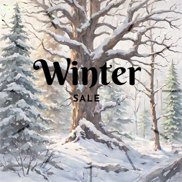 겨울 시즌을 위한 겨울 판매 이미지