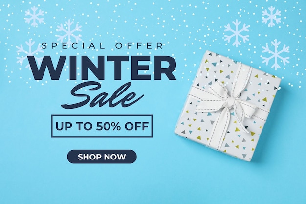 Winter sale Merry Christmas and Happy New Year shopping