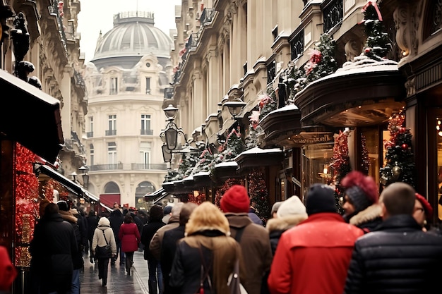 Winter Shopping Streets Seasonal Bargains